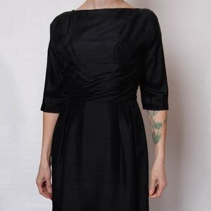 1950s petite black vintage dress